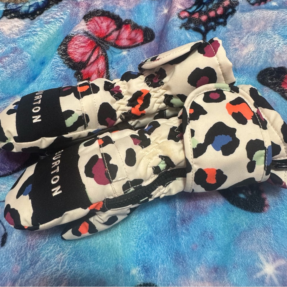 Burton Kids - Toddler Girls Leopard Print Snow Gloves / Mittens